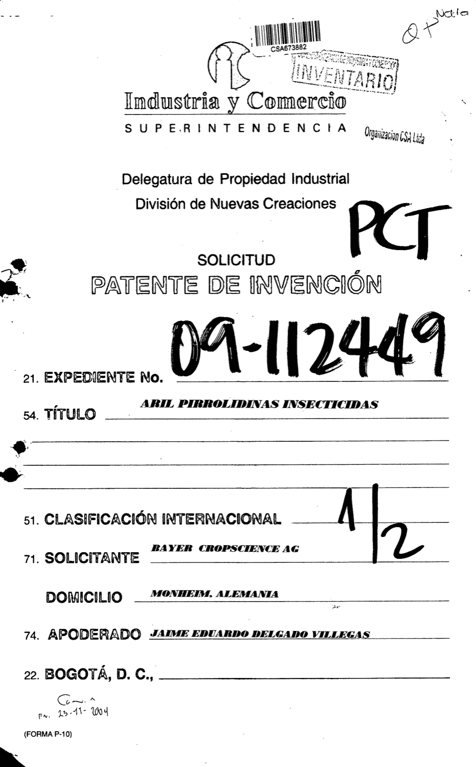 ARIL PIRROLIDINAS INSECTICIDAS