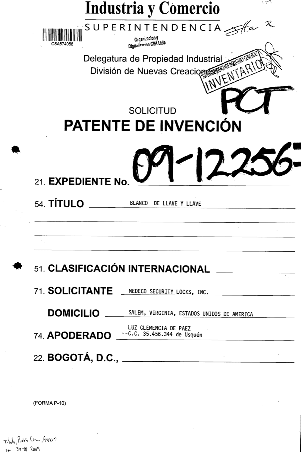 LLAVE EN BLANCO Y LLAVE PARA CORTE QUE OPERA DENTRO DE UN SISTEMA DE SEGURO JERÁRQUICO