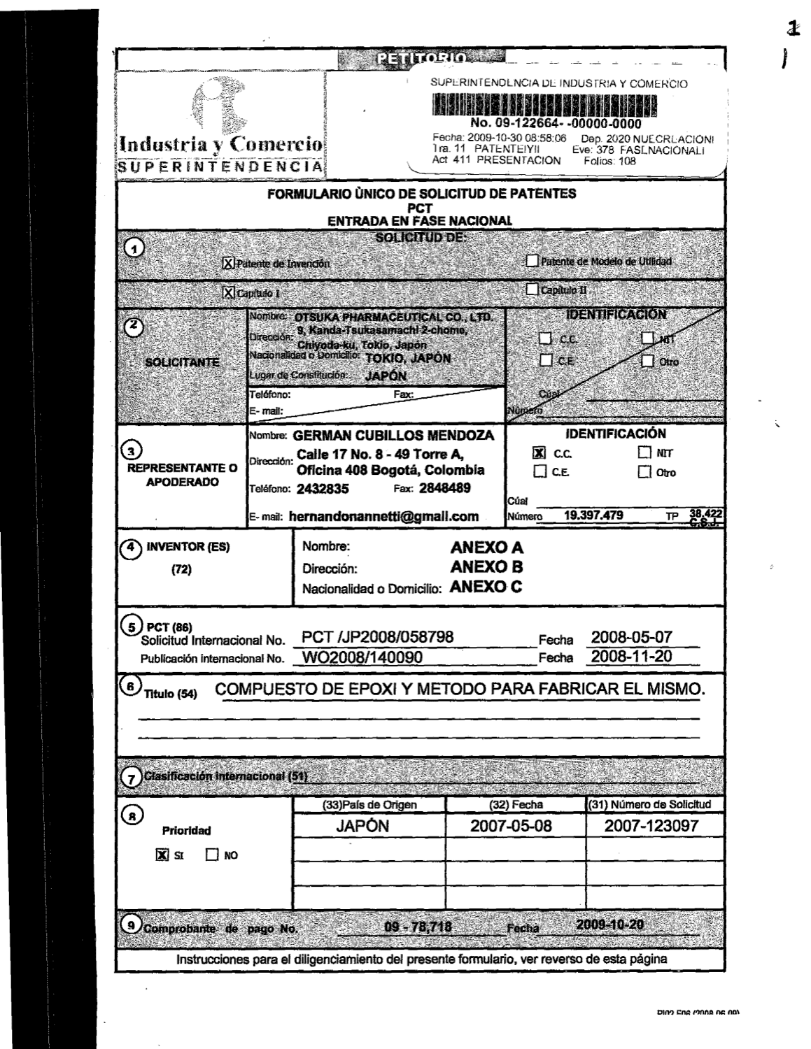 DERIVADOS DE EPOXI-PROPOXI-FENIL PIPERIDINA SUSTITUIDA Y SU PROCEDIMIENTO DE SÍNTESIS.