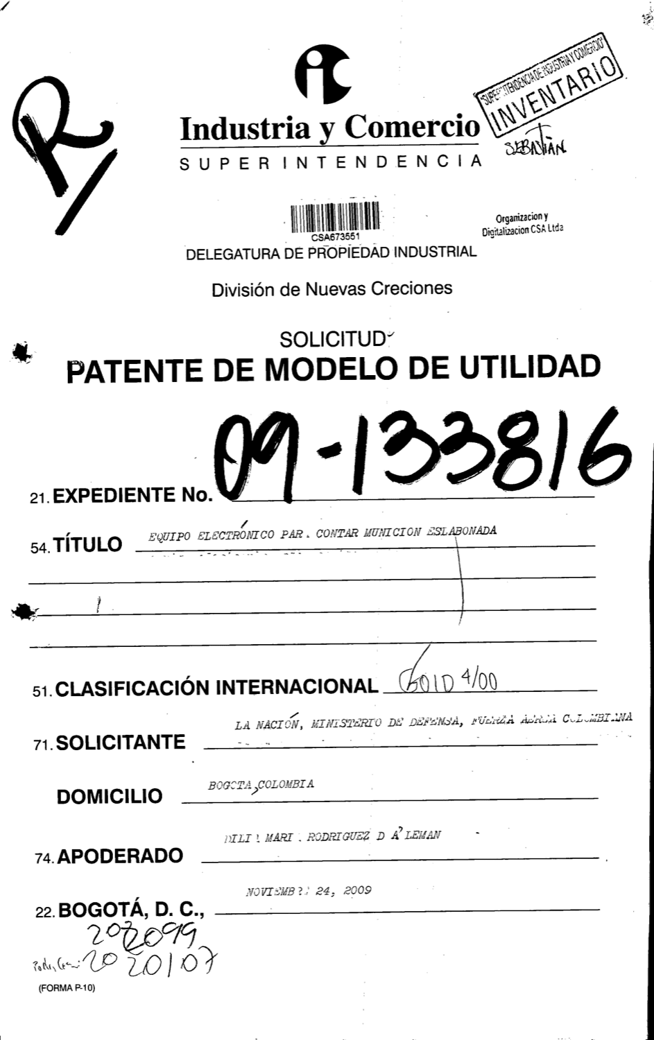 EQUIPO ELECTRONICO PARA CONTAR MUNICION ESLABONADA