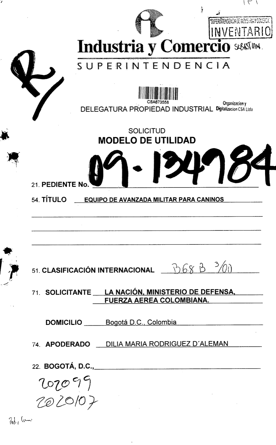 EQUIPO DE AVANZADA MILITAR PARA CANINOS