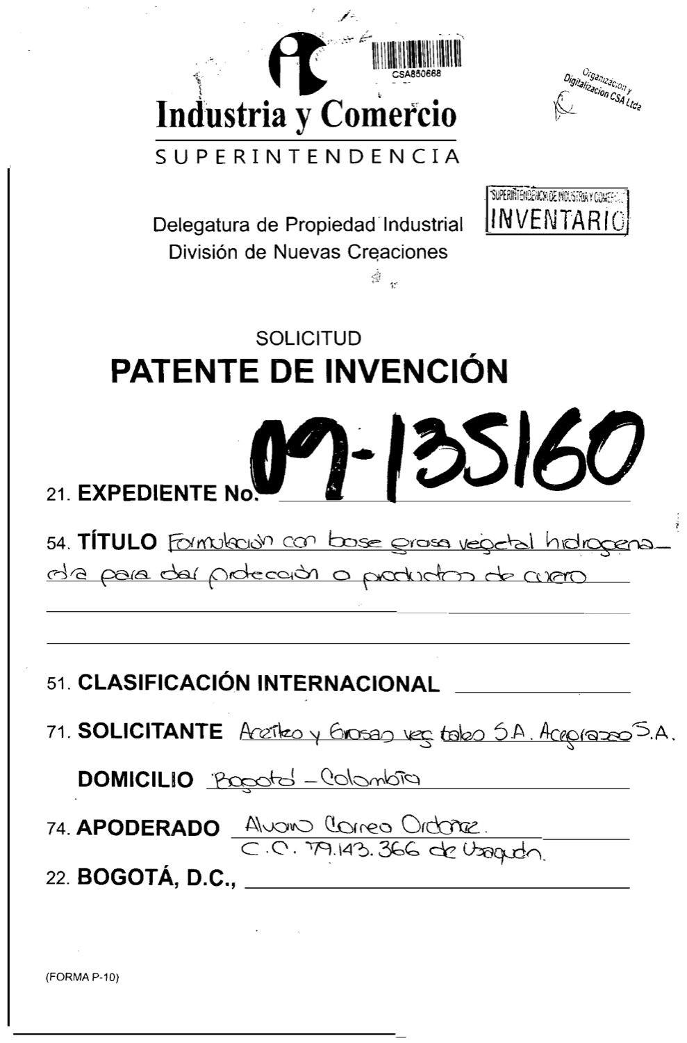 FORMULACION CON BASE GRASA VEGETAL HIDROGENADA PARA DAR PROTECCION A PRODUCTOS DE CUERO