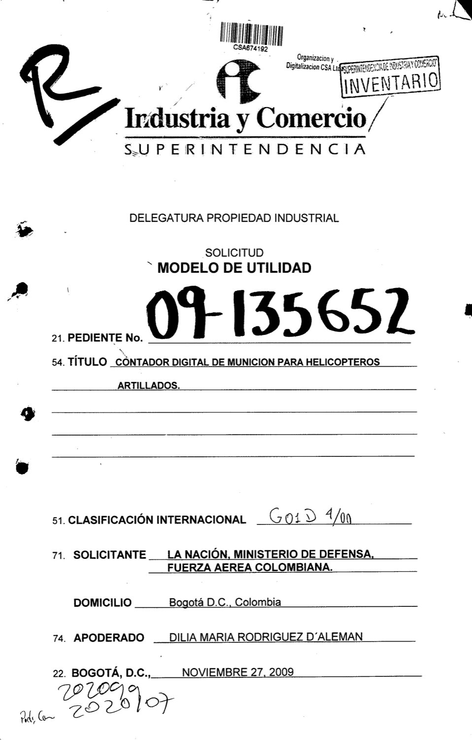 CONTADOR DIGITAL DE MUNICION PARA HELICOPTEROS ARTILLADOS