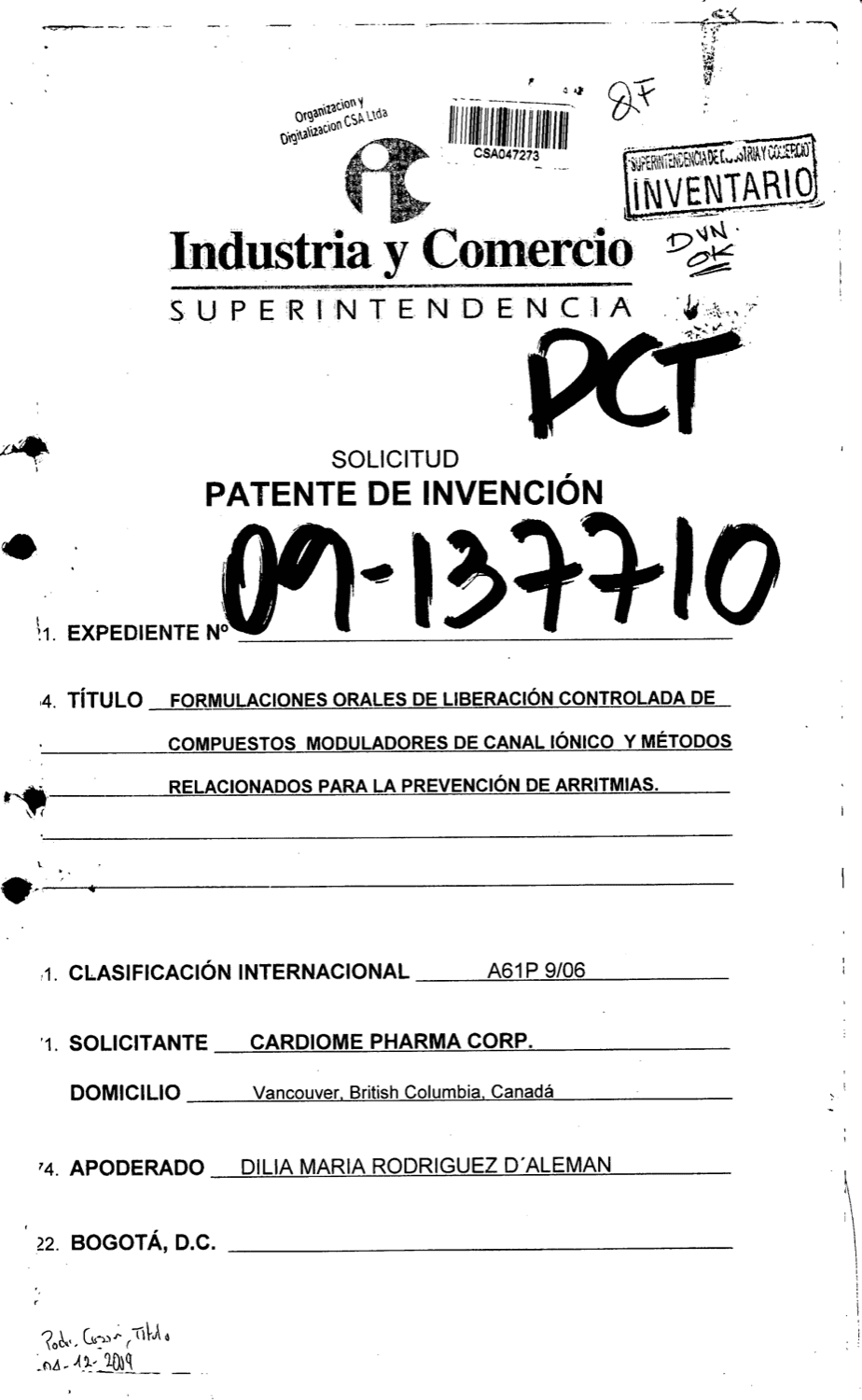 FORMULACIONES DE VERNAKALANT