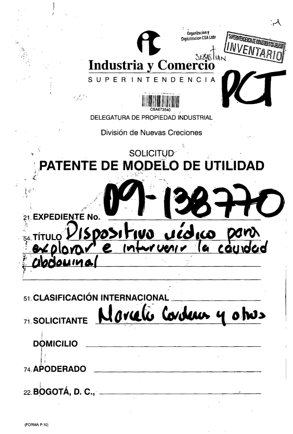 DISPOSITIVO MÉDICO PARA EXPLORAR E INTERVENIR LA CAVIDAD ABDOMINAL Y Y LA CAVIDAD PÉLVICA