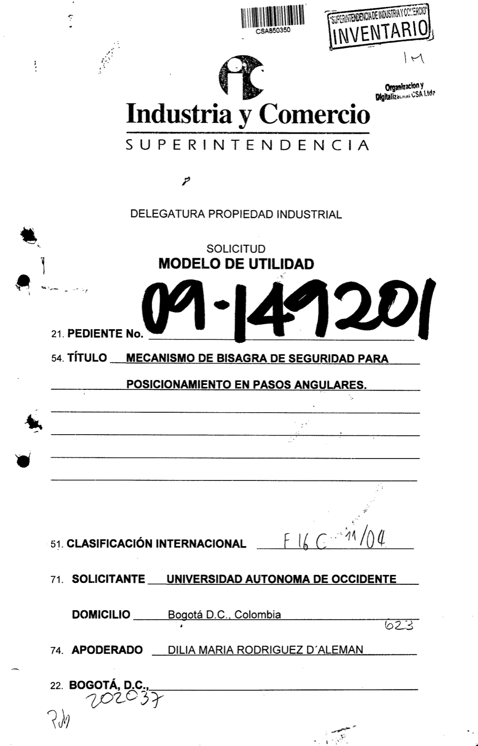 MECANISMOS DE BISAGRA DE SEGURIDAD PARA POSICIONAMIENTO EN PASOS ANGULARES