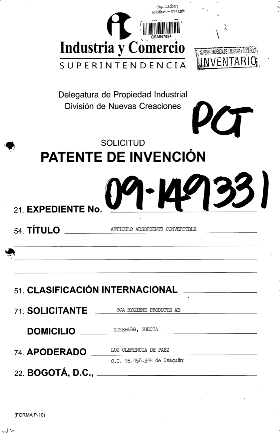 UN ARTICULO ABSORBENTE QUE COMPRENDE UNA BANDA DE CINTURA, LA CUAL COMPRENDE UNA SUPERFICIE DE RECEPCIÓN Y UNA PERFORACIÓN QUE PERMITE QUE EL ARTÍCULO ABSORBENTE PUEDE SER CONVERTIDO DE LA FORMA DE PAÑAL PANTALON A LA FORMA DE PAÑAL CINTURON