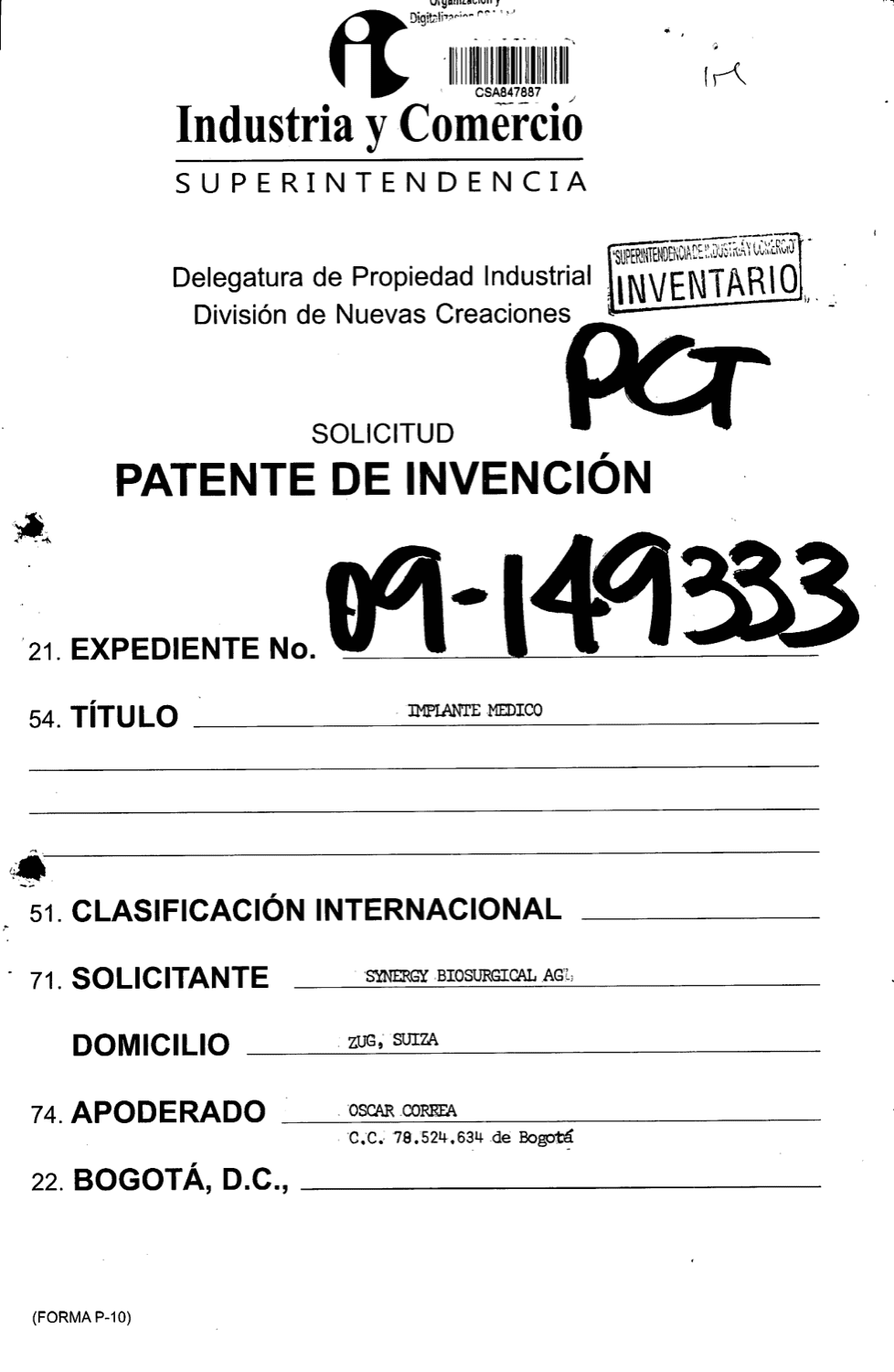 IMPLANTE MEDICO QUE COMPRENDE AL MENOS PARCIALMENTE UN POLIMERO BIOCOMPATIBLE, CONDUCTOR DE LA ELECTRICIDAD CON RESISTENCIA ELECTRICA P