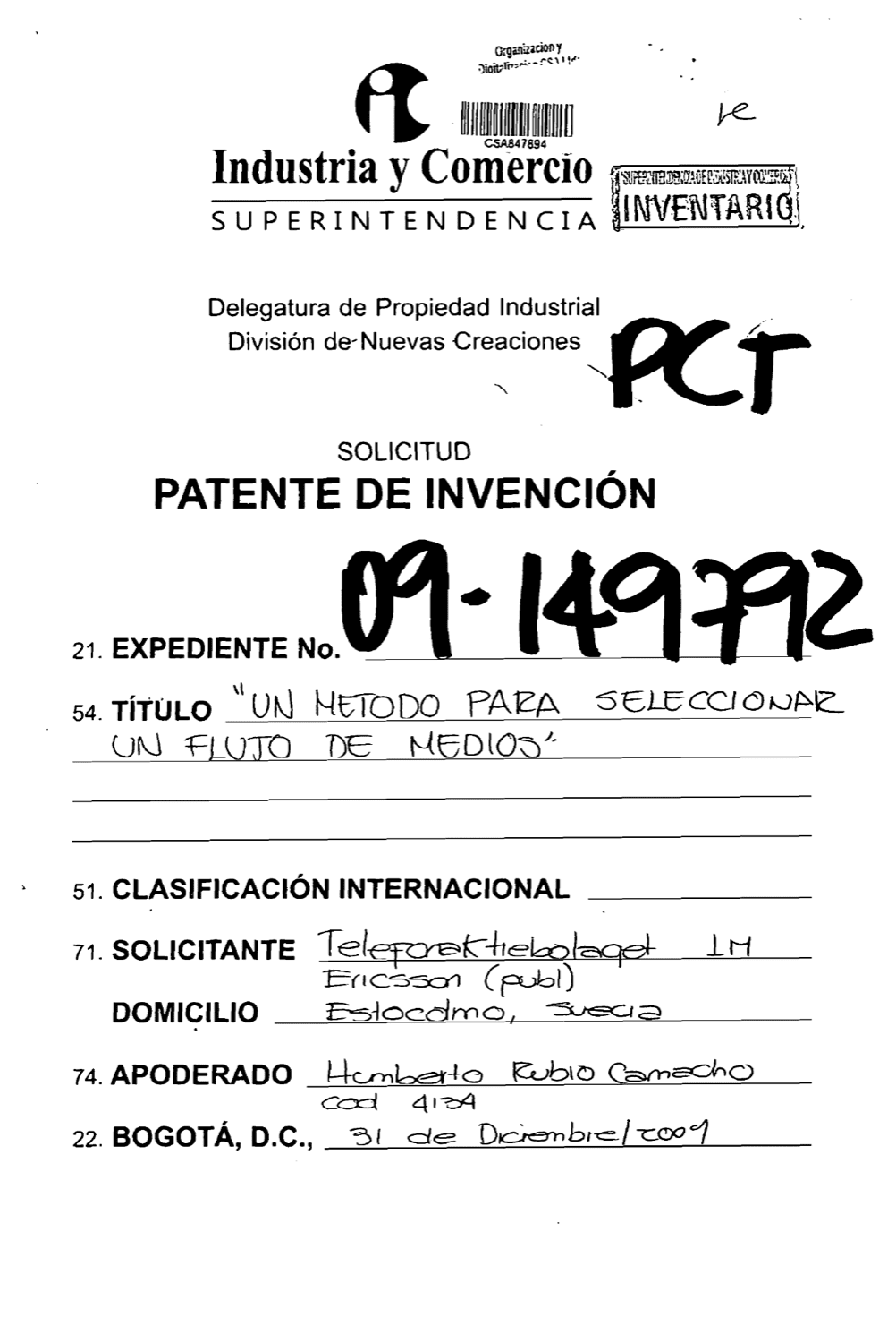 MÉTODO PARA INFORMAR A UNA TERMINAL MÓVIL QUE YA TIENE ESTABLECIDO CONTEXTO PDP PARA USARSE CUANDO SE UTILIZA UNA RED DE SERVICIO DE CALIDAD SOLICITADA.