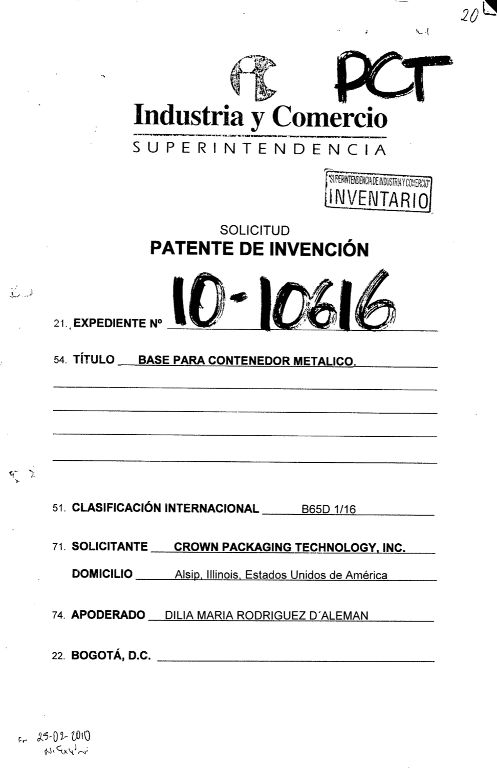 BASE PARA CONTENEDOR METÁLICO