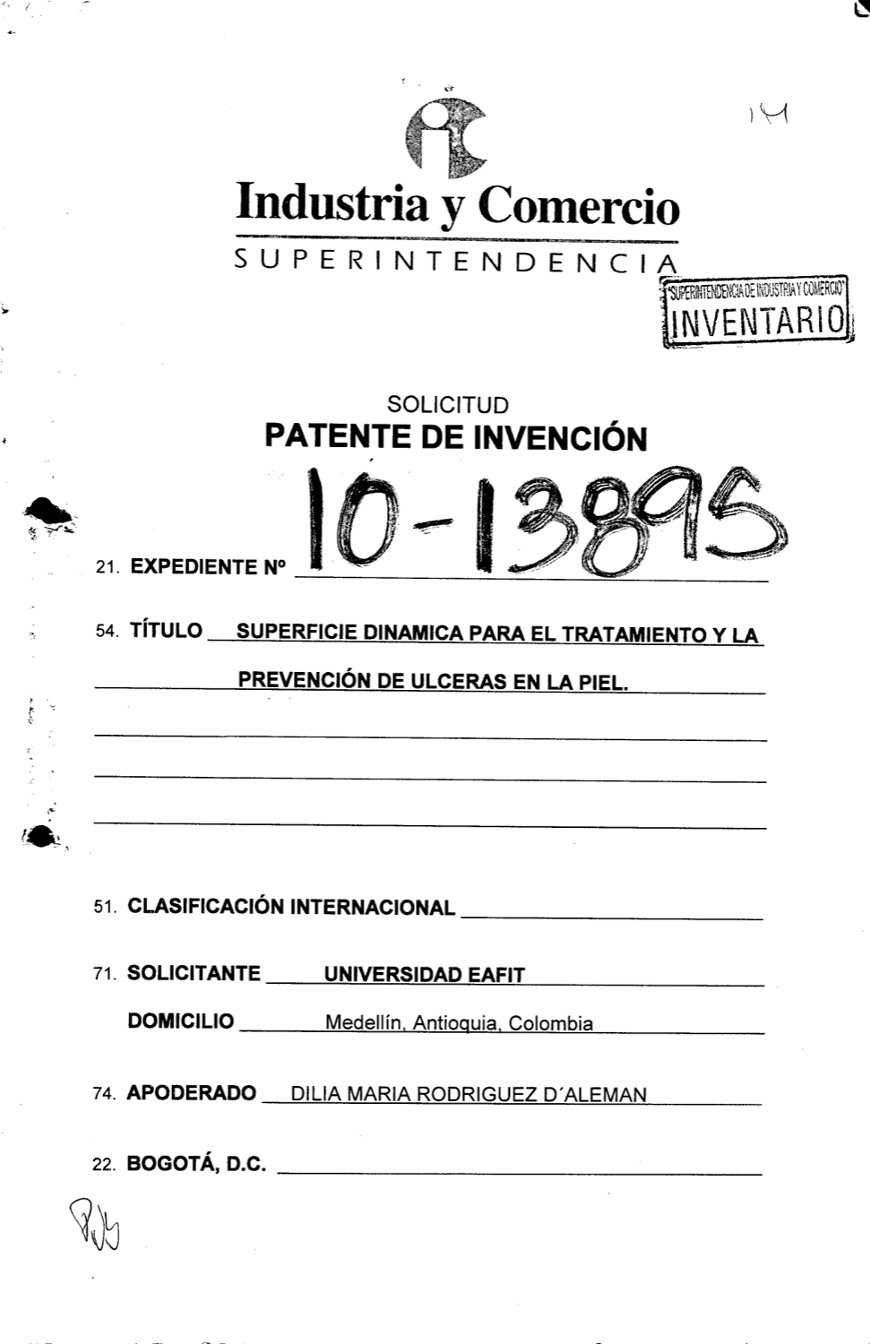 SUPERFICIE DINÁMICA PARA EL TRATAMIENTO Y LA PREVENCION DE ÚLCERAS EN LA PIEL