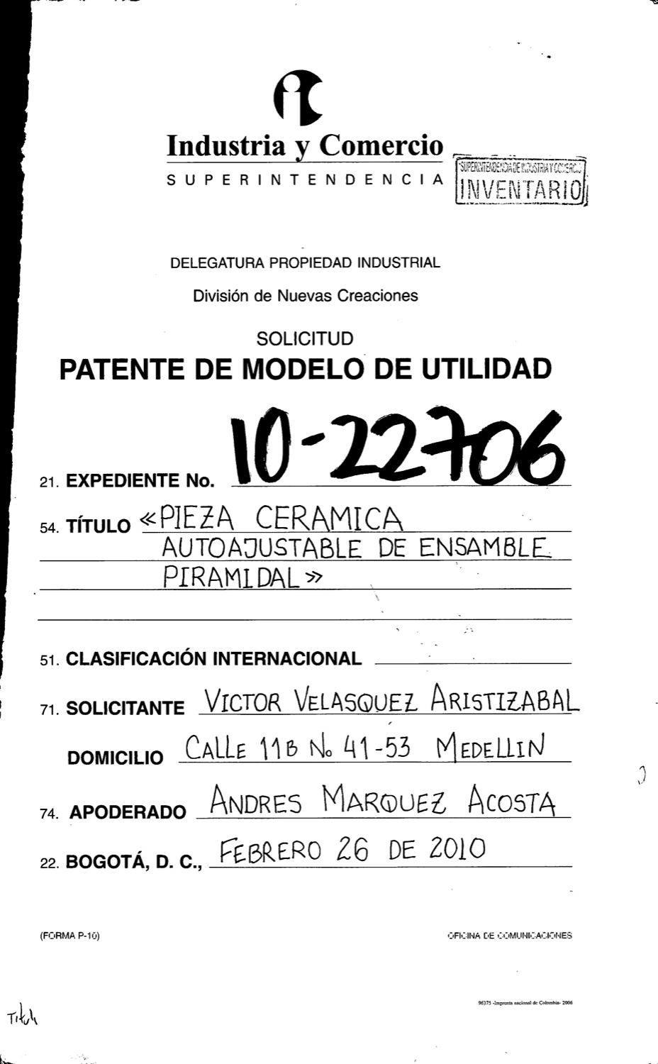 LADRILLO AUTOAJUSTABLE CON UNIONES EN FORMA DE PIRÁMIDE