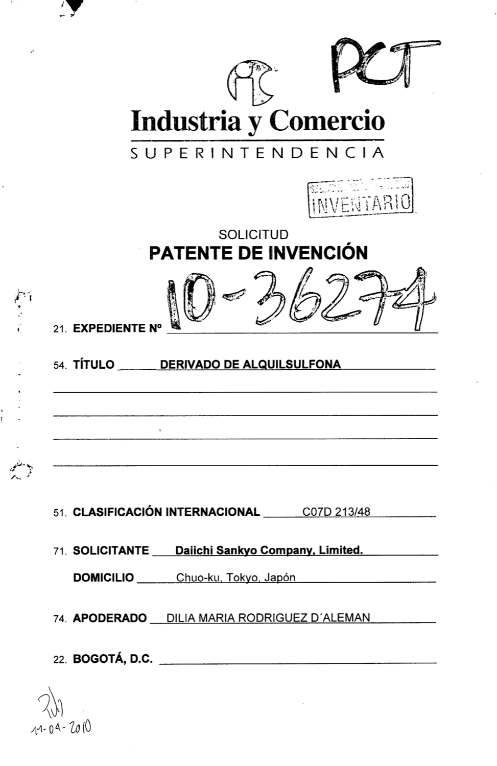 DERIVADO DE ALQUILSULFONA