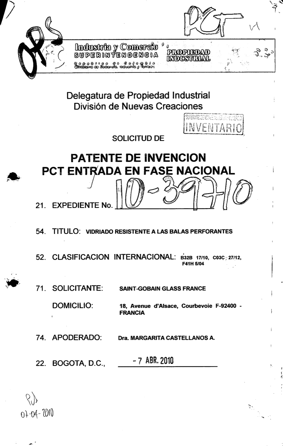 VIDRIADO RESISTENTE A LAS BALAS PERFORANTES