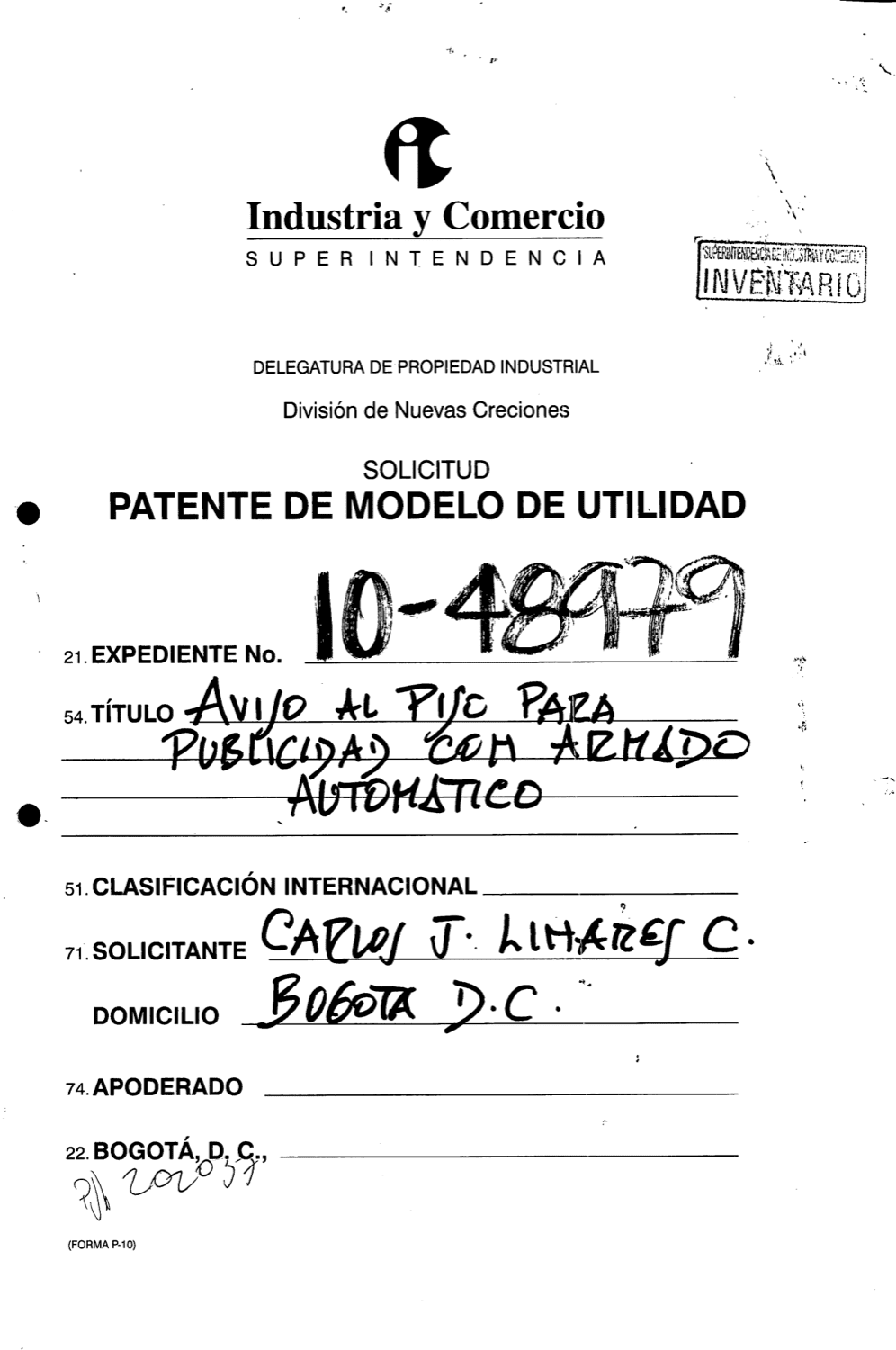 AVISO AL PISO PARA PUBLICIDAD CON ARMADO AUTOMATICO