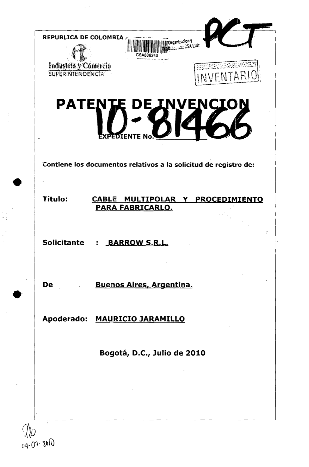 CABLE MULTIPOLAR Y PROCEDIMIENTO PARA FABRICARLO