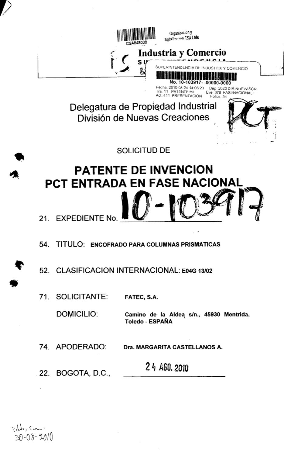 ENCOFRADO PARA COLUMNAS PRISMÁTICAS