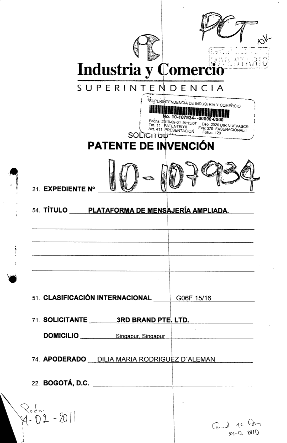 PLATAFORMA DE MENSAJERIA AMPLIADA