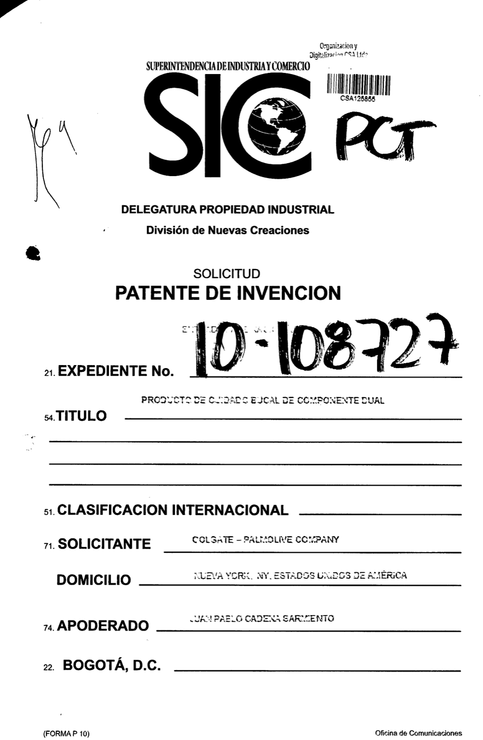 PRODUCTO DE CUIDADO BUCAL DE COMPONENTE DUAL