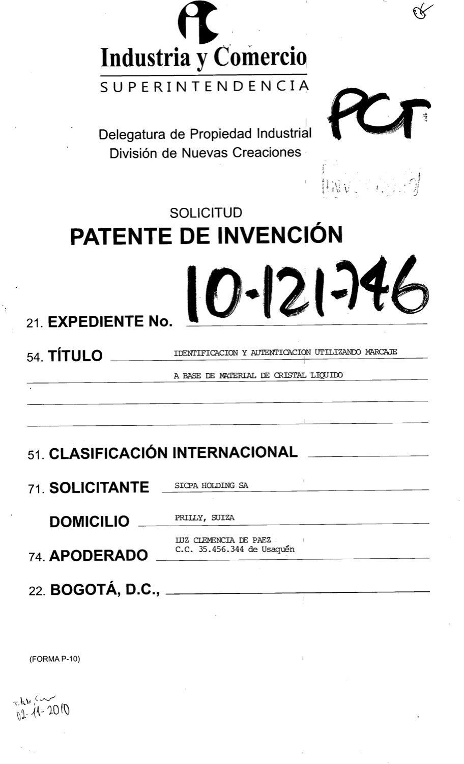 MÉTODO DE MARCADO A BASE DE MATERIAL DE CRISTAL LÍQUIDO