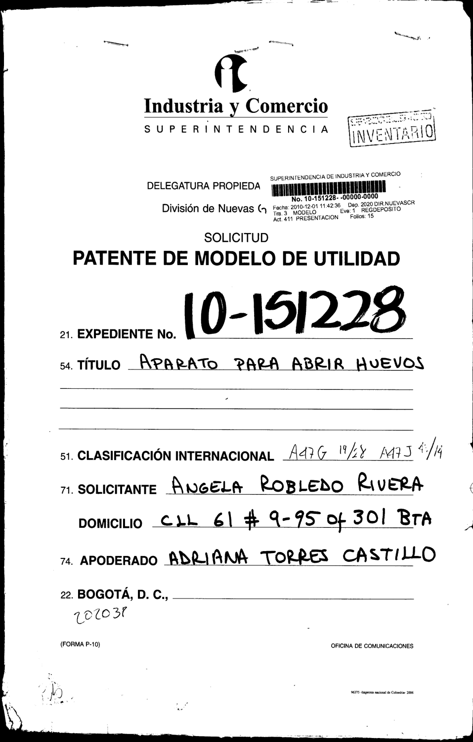 APARATO PARA ABRIR HUEVOS