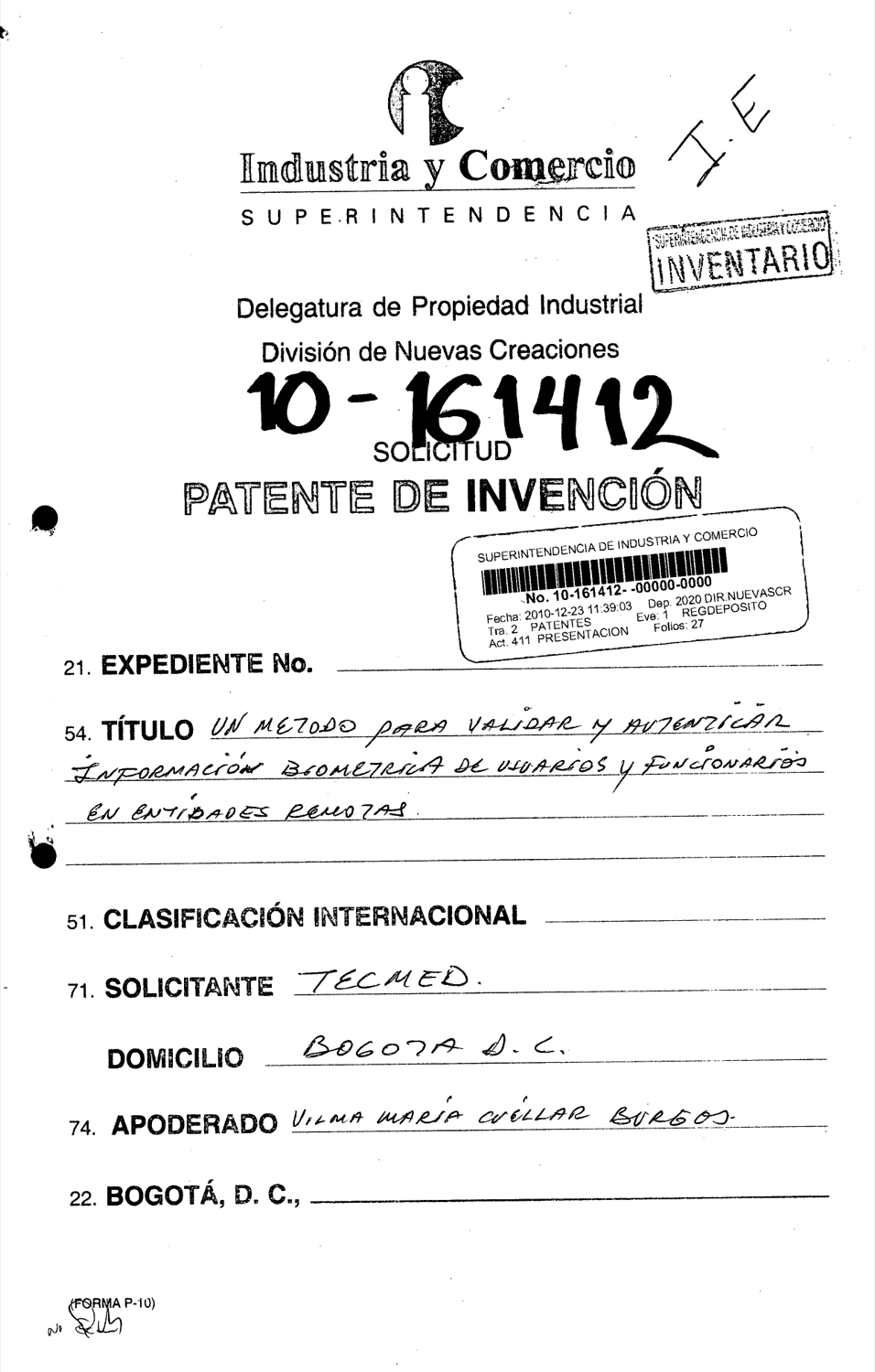 ESTRUCTURA PARA VALIDAR Y AUTENTICAR INFORMACIÓN BIOMÉTRICA DE USUARIOS Y FUNCIONARIOS EN ENTIDADES REMOTAS