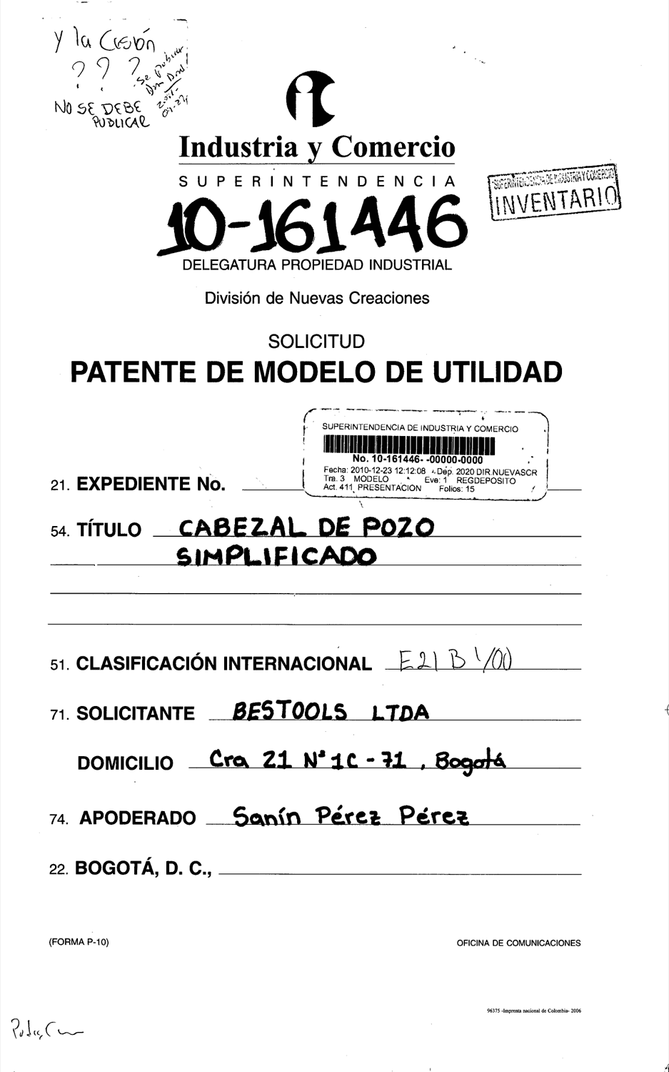 CABEZAL DE POZO SIMPLIFICADO