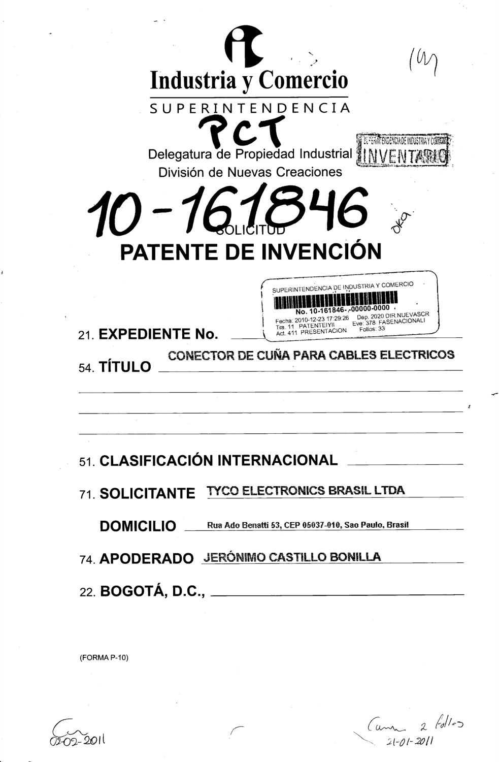 CONECTOR DE CUÑA PARA CABLES ELECTRICOS