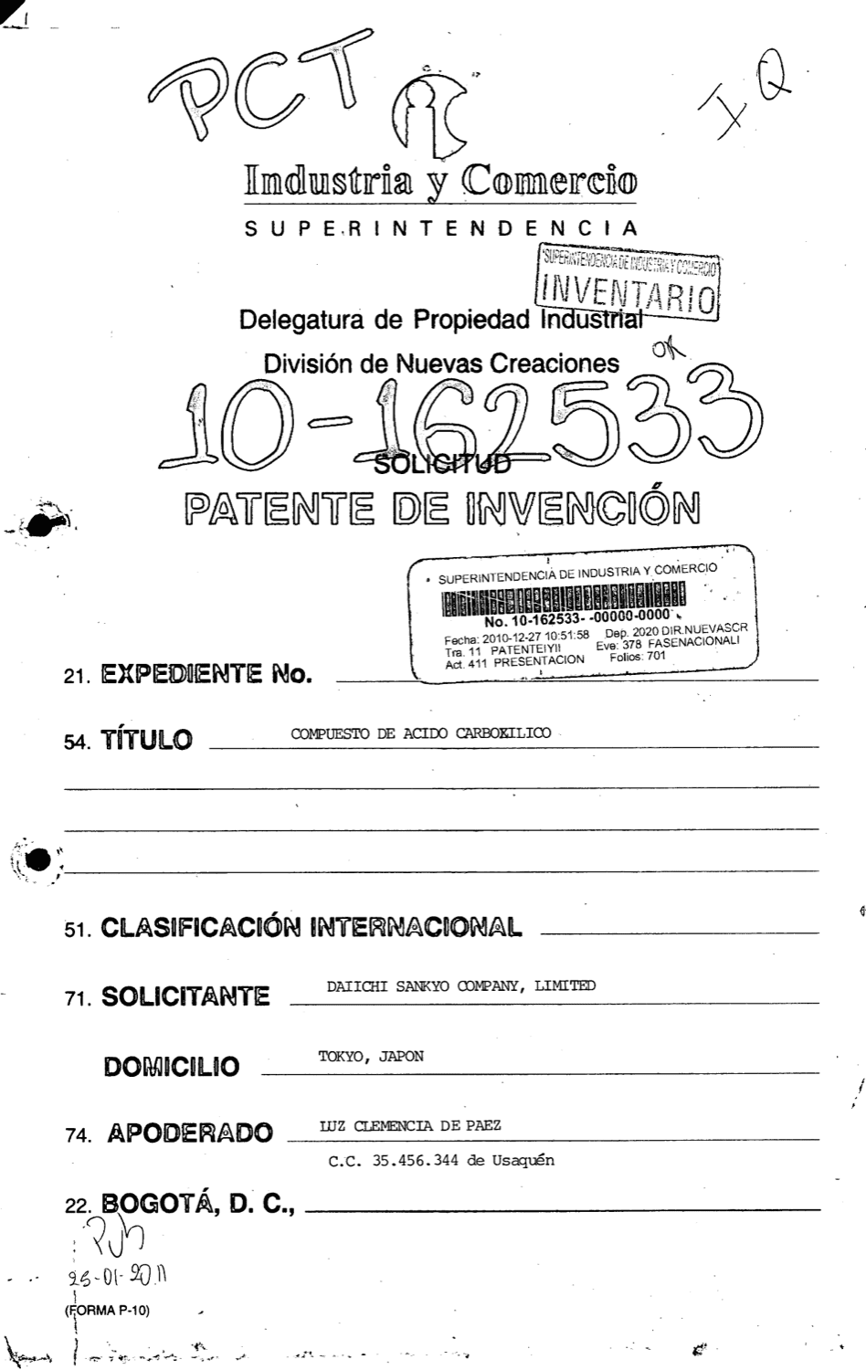 COMPUESTO DE ACIDO CARBOXILICO
