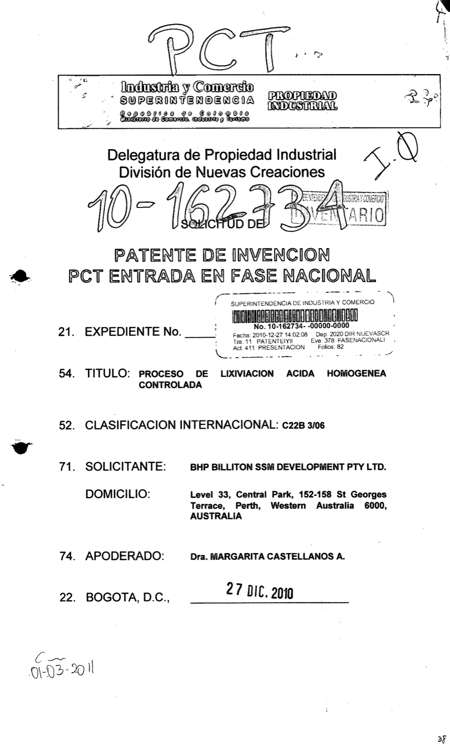 PROCESO DE LIXIVIACION ACIDA HOMOGENEA CONTROLADA