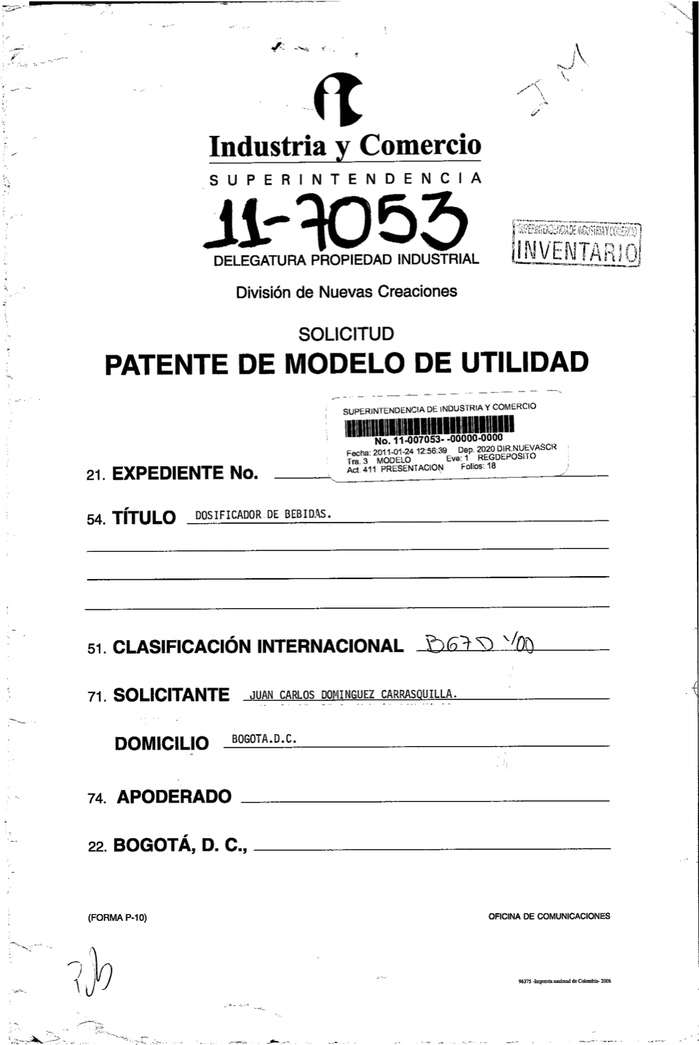 DOSIFICADOR DE BEBIDAS