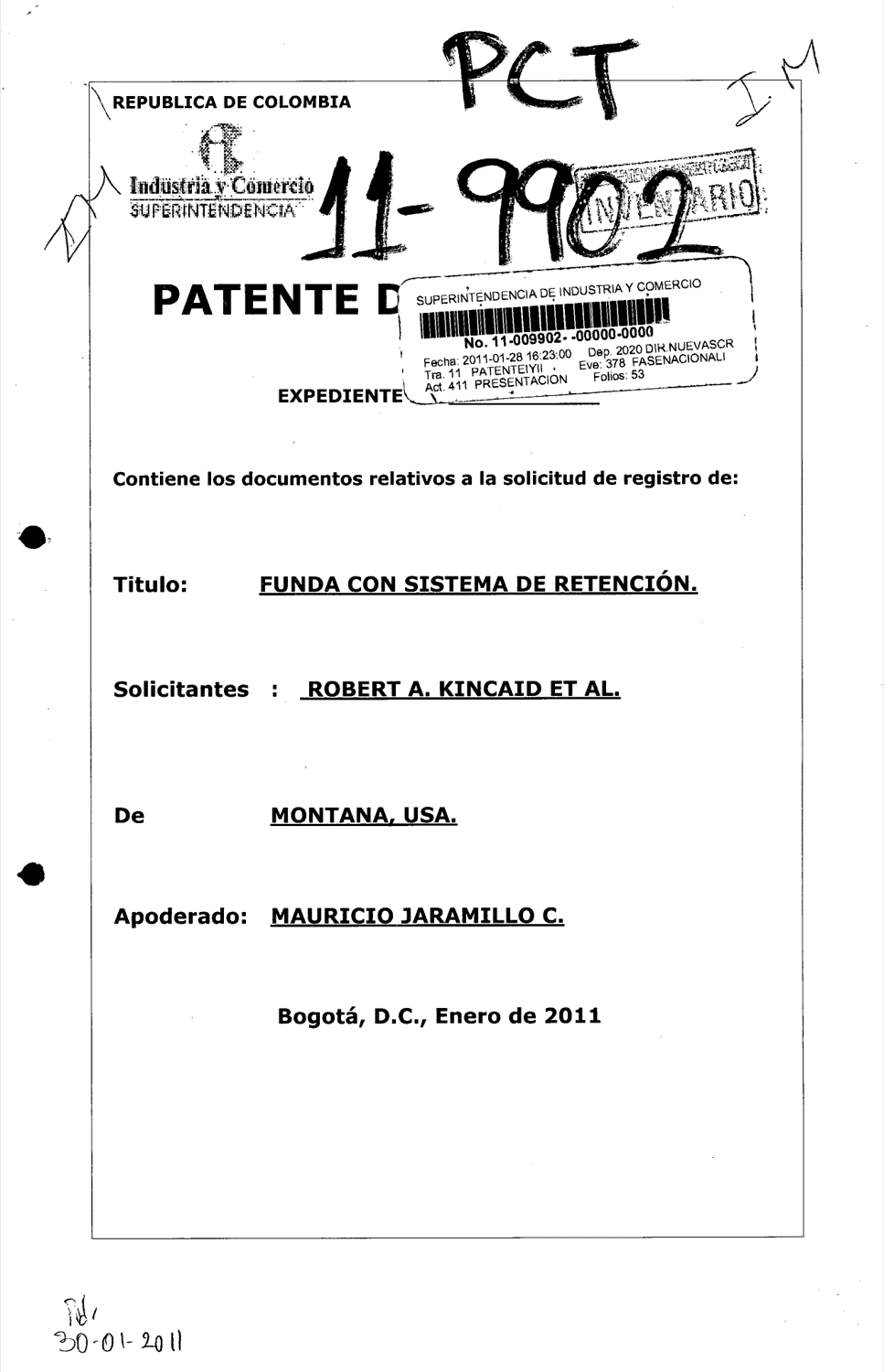 FUNDA CON SISTEMA DE RETENCION