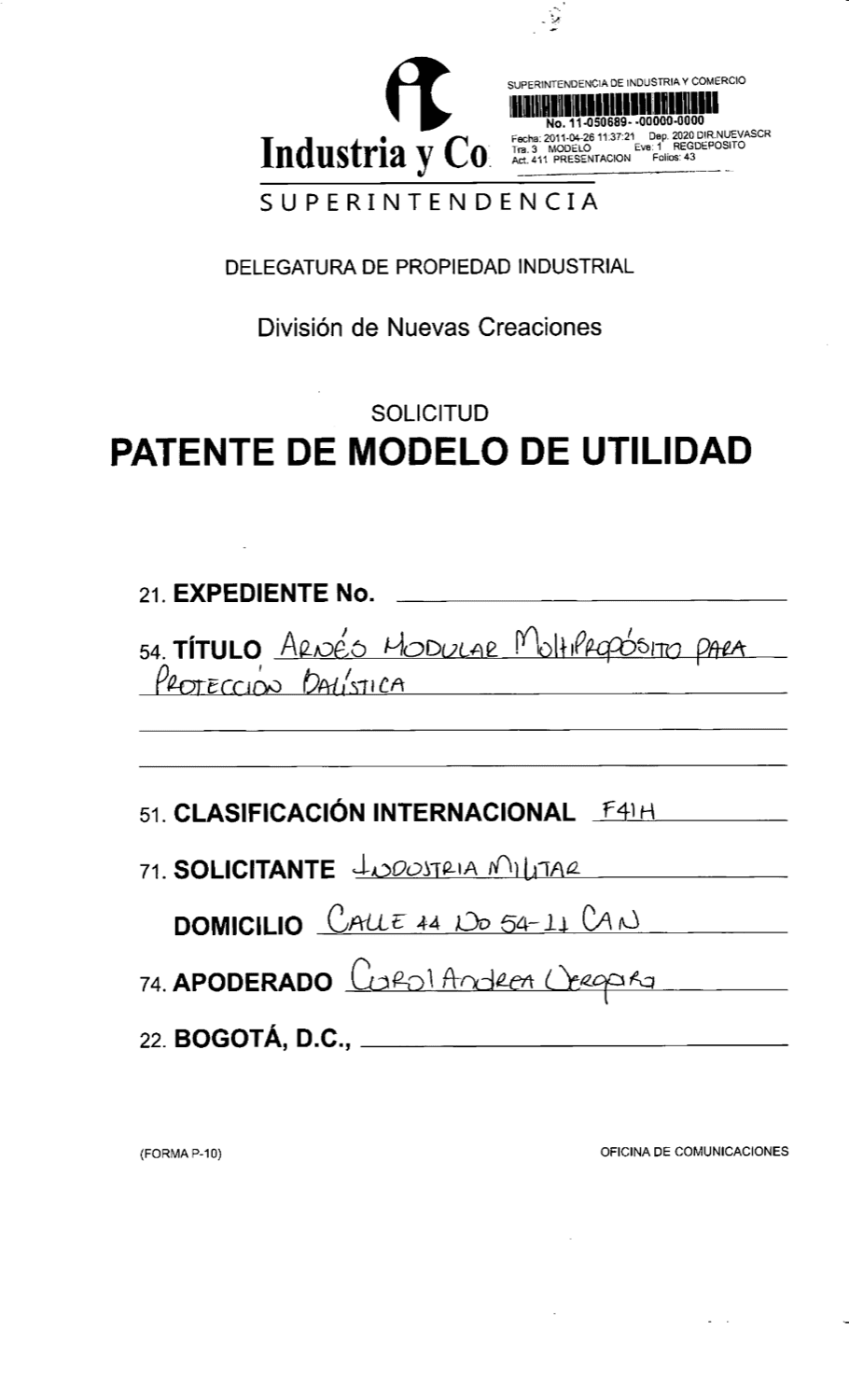 ARNES MODULAR MULTIPROPOSITO PARA PROTECCION BALISTICA