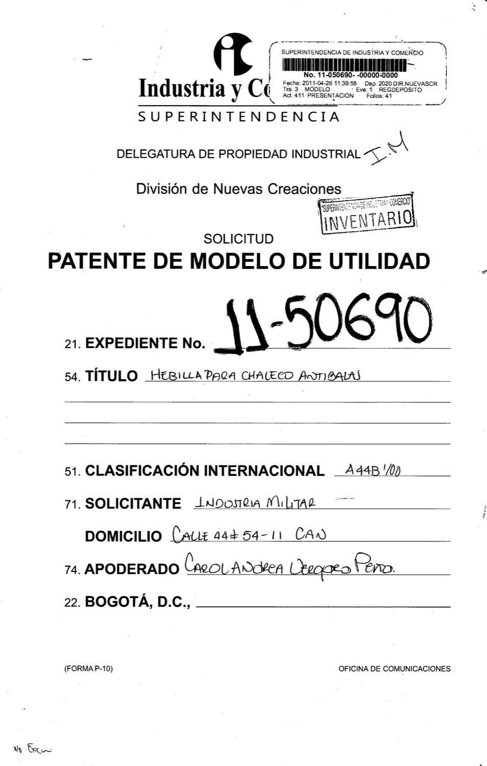 HEBILLA PARA CHALECO ANTIBALAS