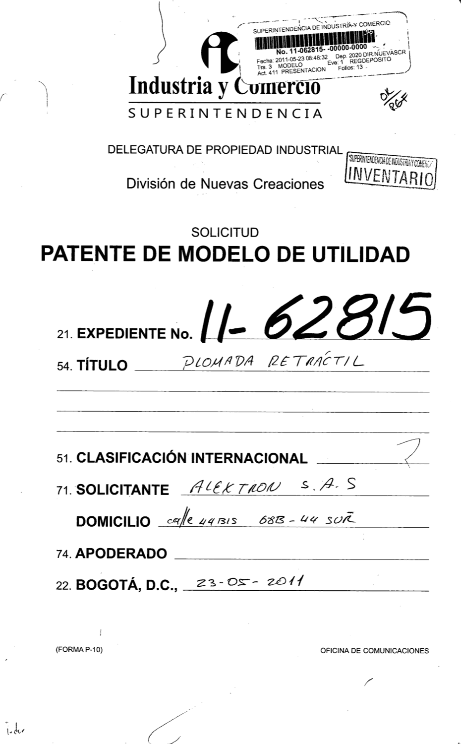 PLOMADA RETRACTIL
