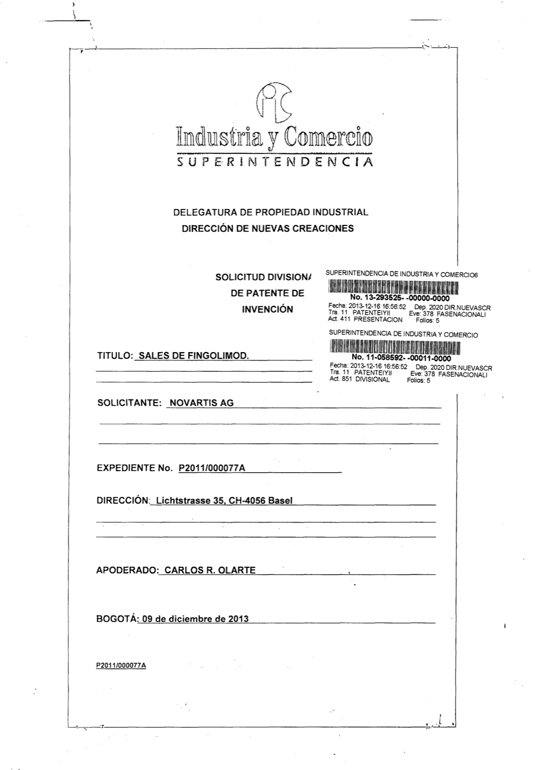 SALES DE FINGOLIMOD