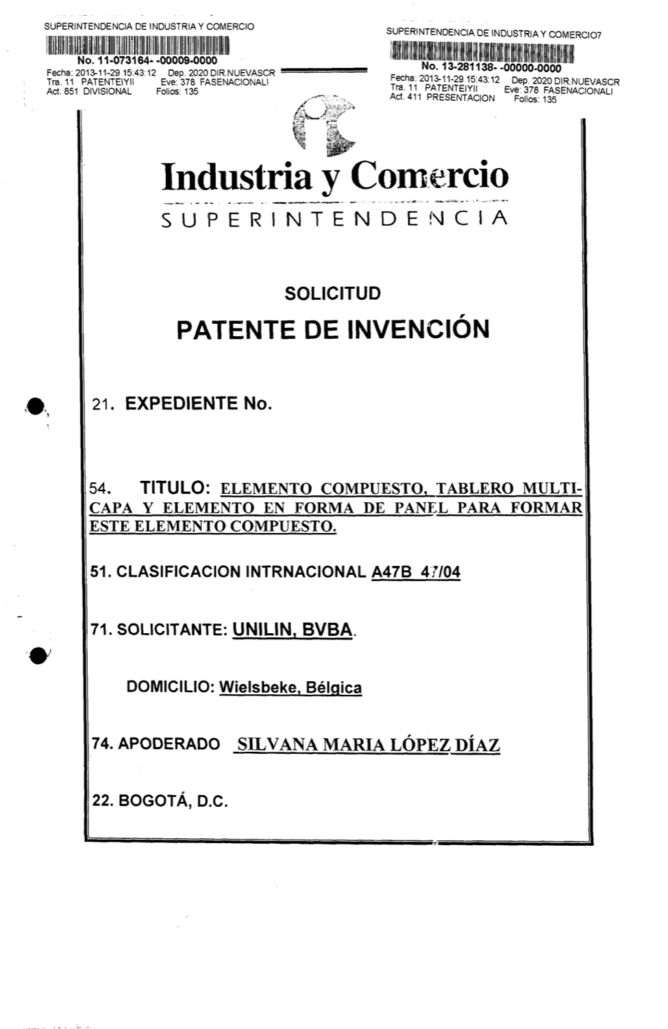 ELEMENTO COMPUESTO, TABLERO MULTI-CAPA Y ELEMENTO EN FORMA DE PANEL PARA FORMAR ESTE ELEMENTO COMPUESTO