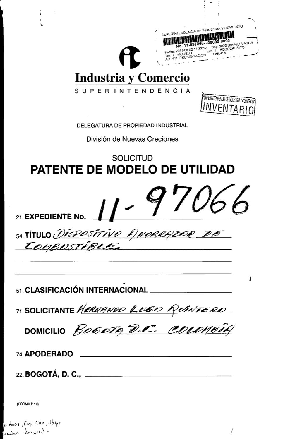 DISPOSITIVO AHORRADOR DE COMBUSTIBLE