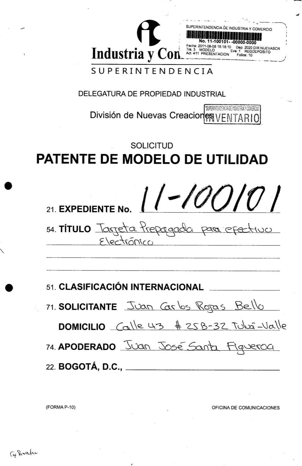 TARJETA PREPAGADA PARA EFECTIVO ELECTRÓNICO