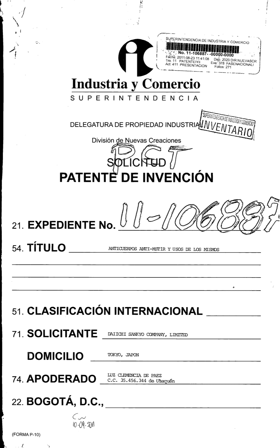 ANTICUERPOS ANTI-MST1R