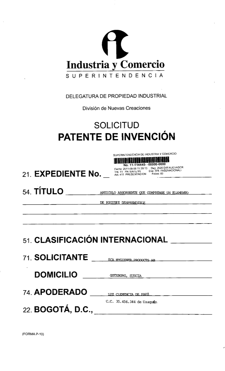 ARTÍCULO ABSORBENTE QUE COMPRENDE UN ELEMENTO DE RIGIDEZ DESPRENDIBLE