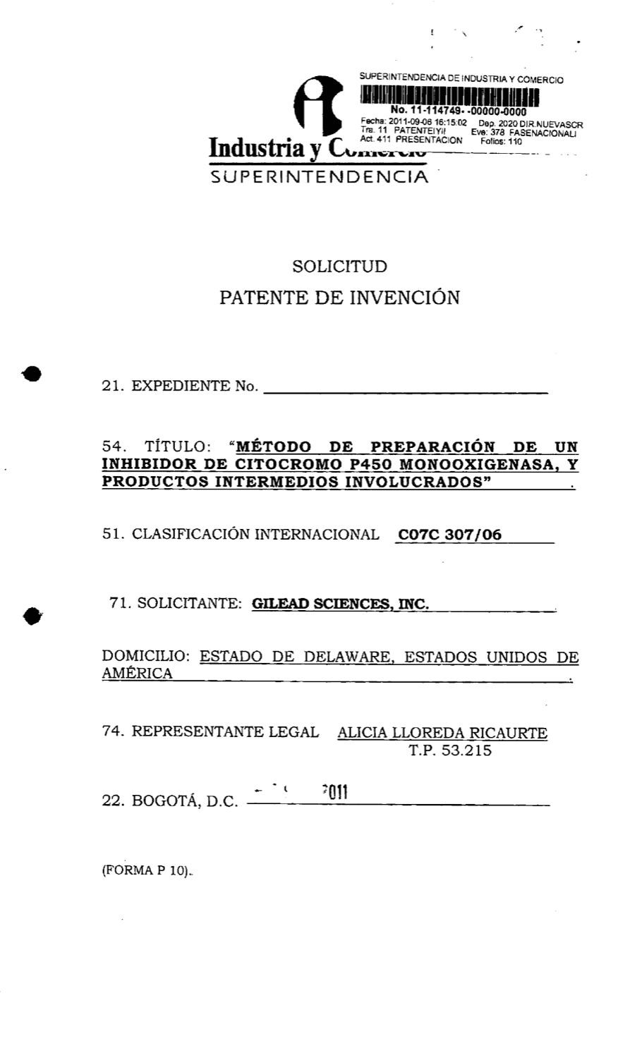 PROCESO DE SÍNTESIS DE COBICISTAT