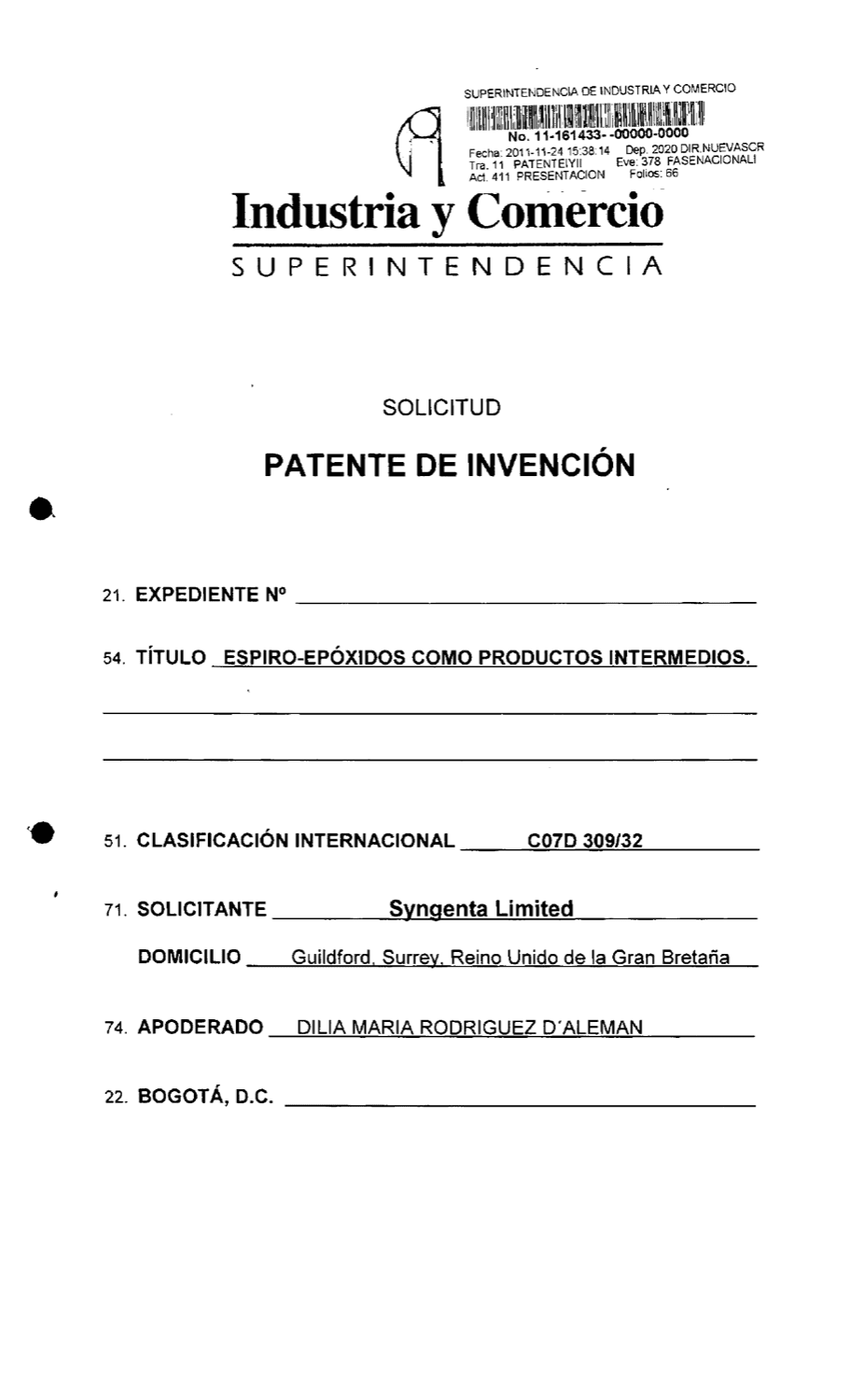 ESPIRO-EPÓXIDOS COMO PRODUCTOS INTERMEDIOS