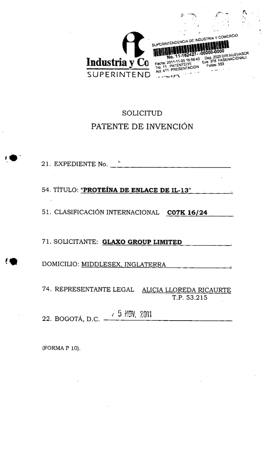 PROTEÍNA DE ENLACE DE IL-13
