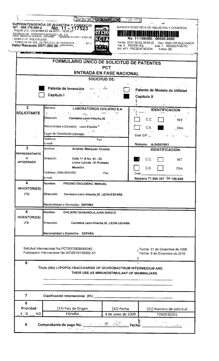 PROCEDIMIENTO PARA EXTRAER LIPOPOLISACÁRIDO DE OCHROBACTRUM INTERMEDIUM