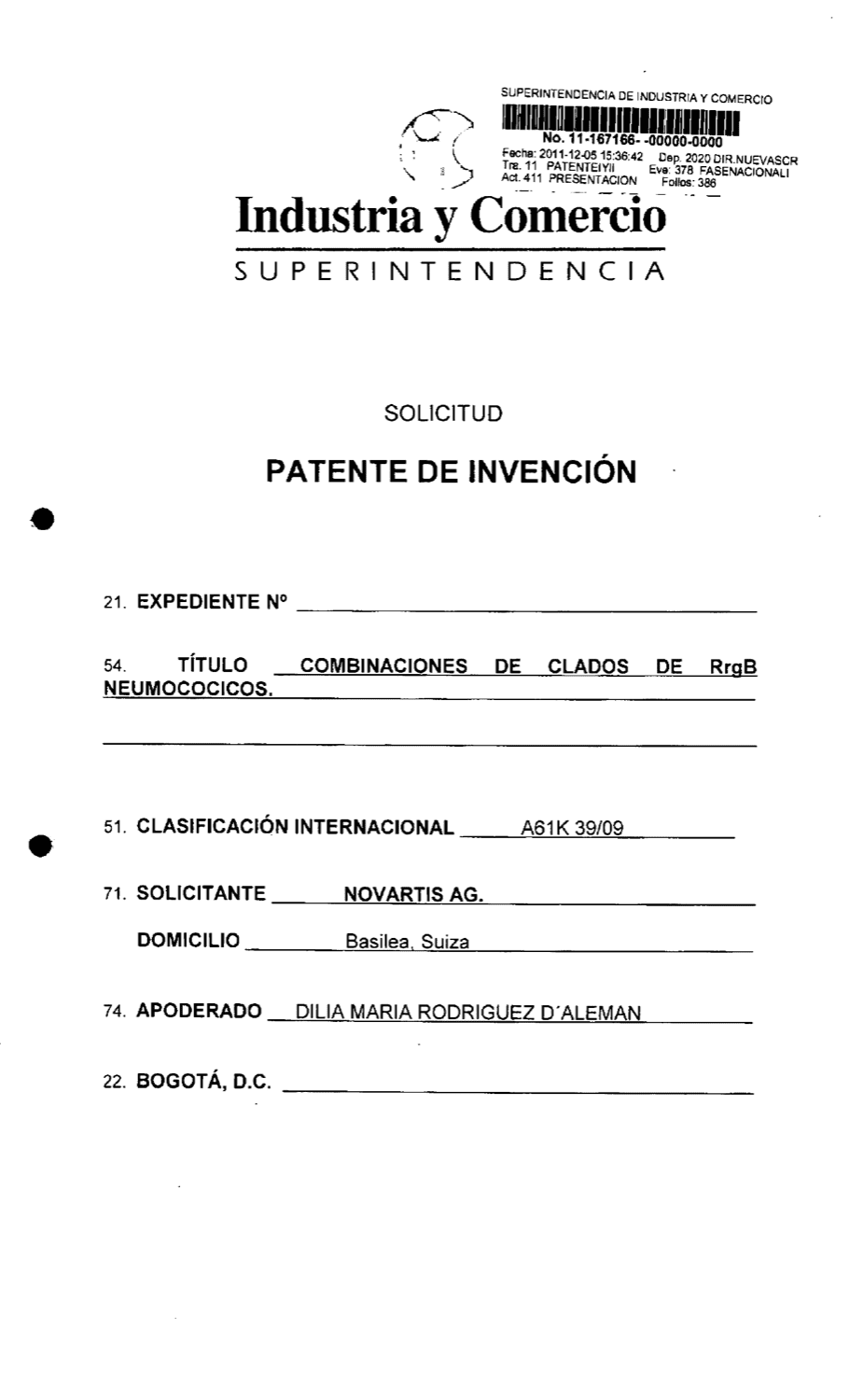 COMBINACIONES DE CLADOS DE RRGB NEUMOCOCICOS
