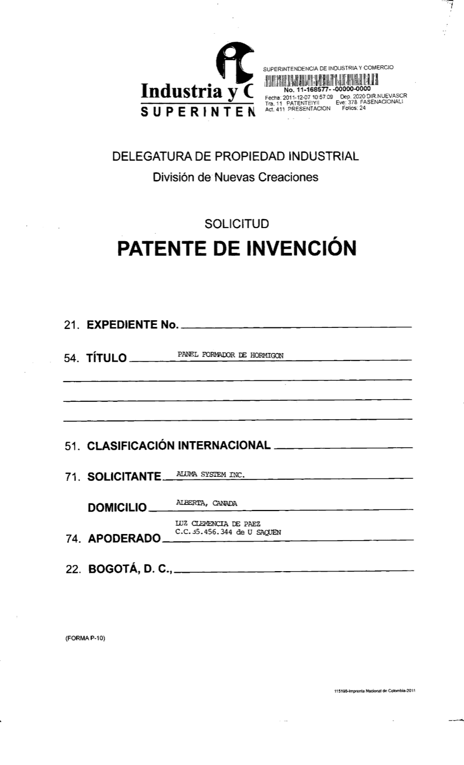PANEL FORMADOR DE HORMIGÓN