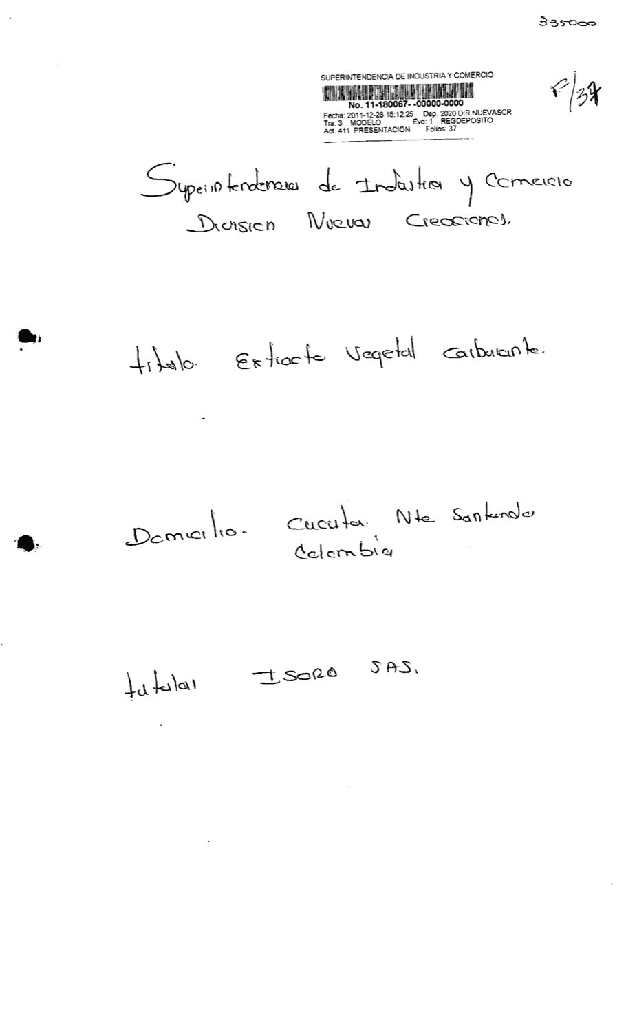 EXTRACTO VEGETAL CARBURANTE