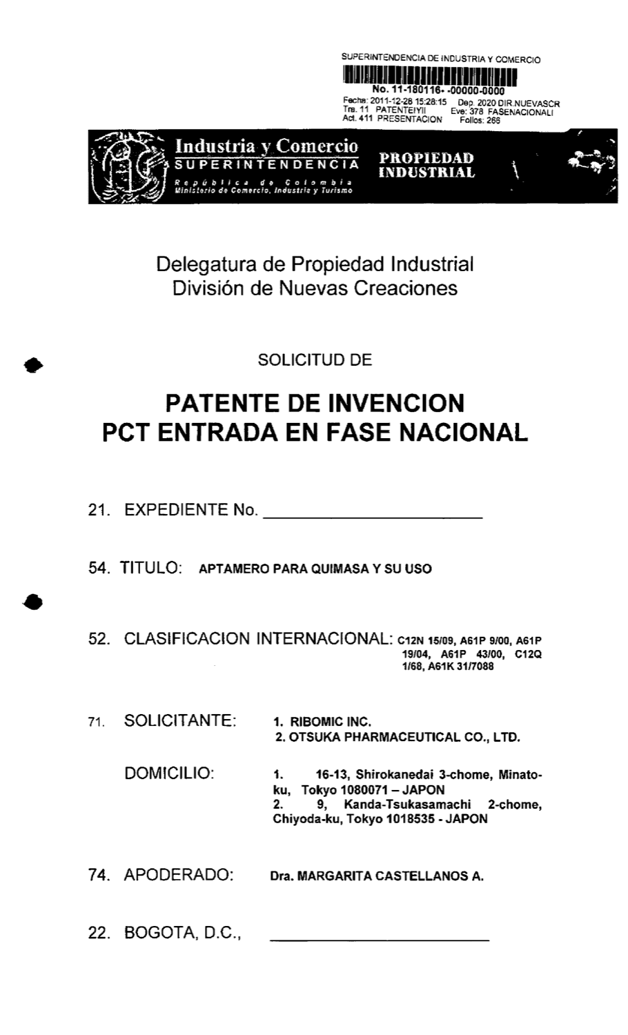 APTÁMERO PARA QUIMASA