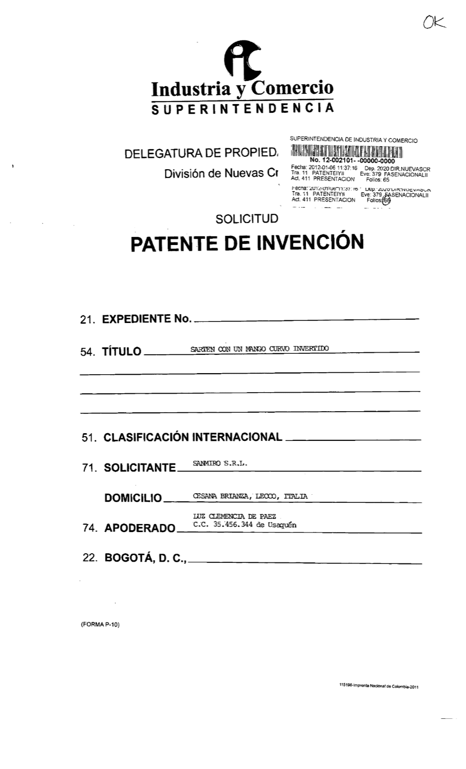 SARTEN CON UN MANGO CURVO INVERTIDO